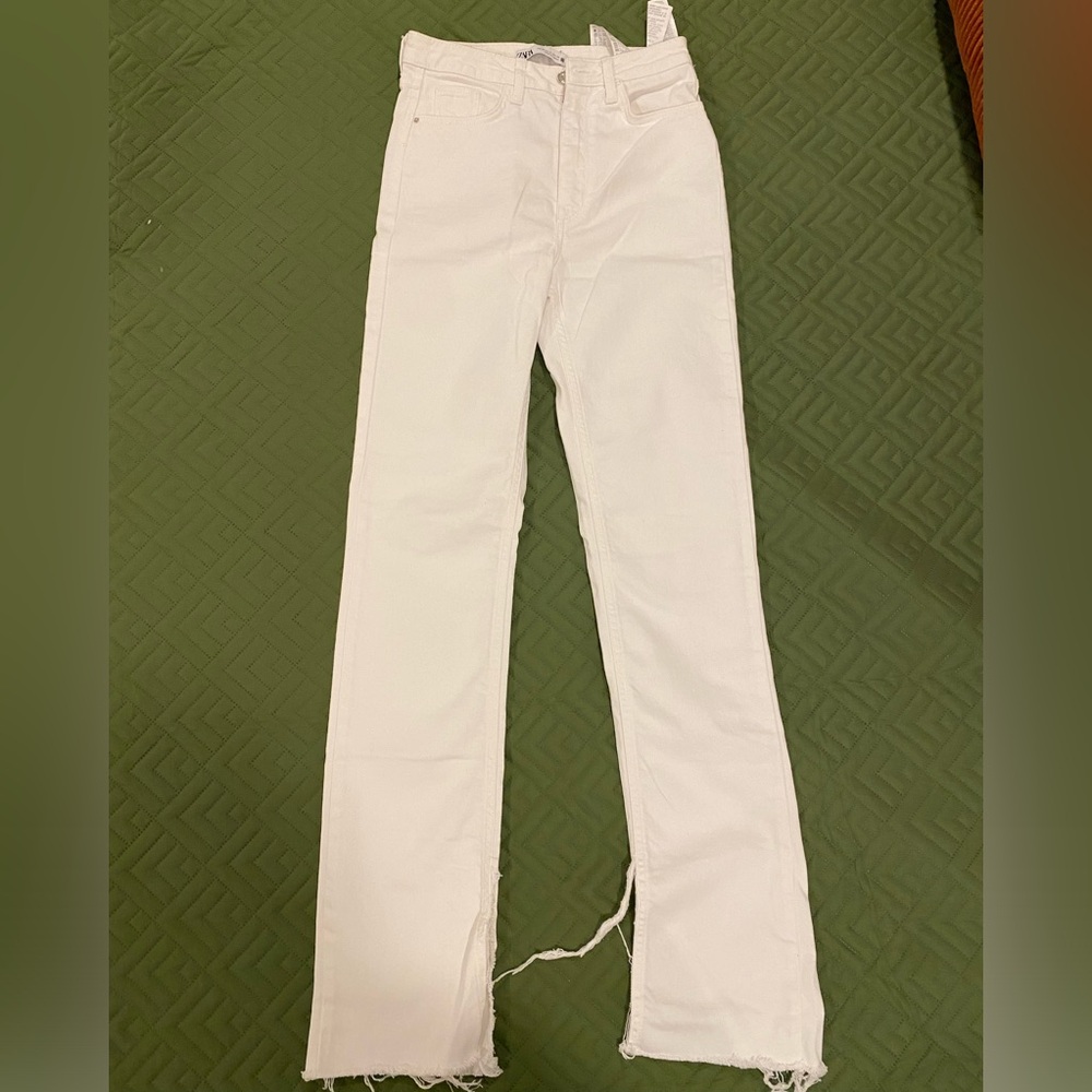 High rise slim flared jeans